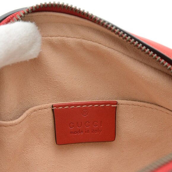 GUCCI Red Leather GG Marmont Fanny Pack - Picture 7 of 8